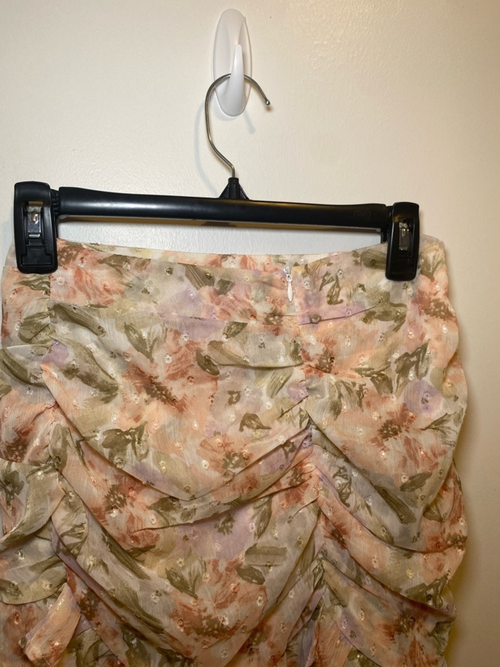 Lulu's Pastel Floral Ruffle Tie-Side Mini Skirt - Picture 5 of 5